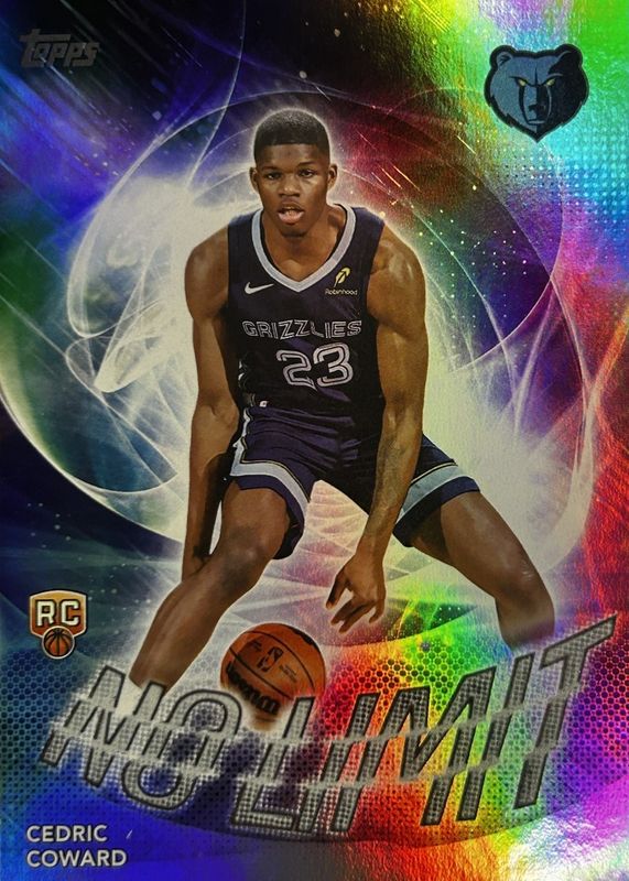 Cedric Coward 2025 Topps #NL-11 No Limit - Rainbow Foilboard Rookie RAW