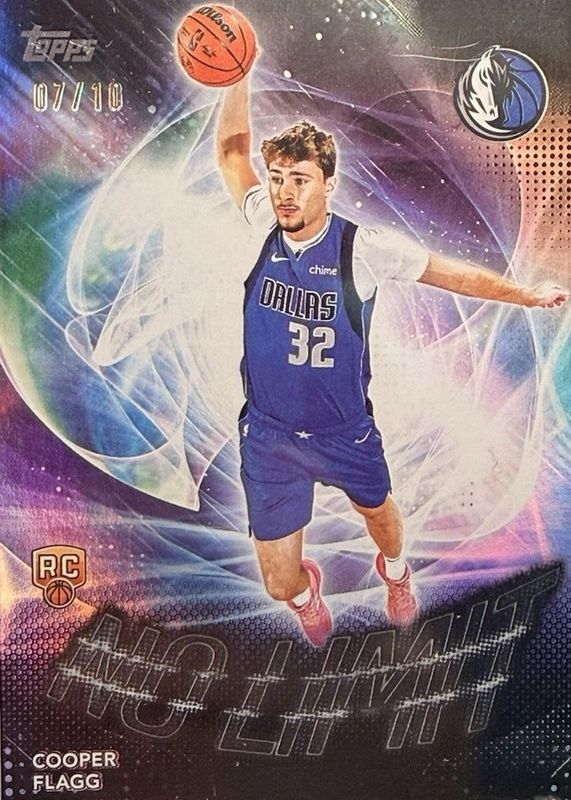 Cooper Flagg 2025 Topps #NL-1 No Limit - Black Rainbow /10 Rookie RAW