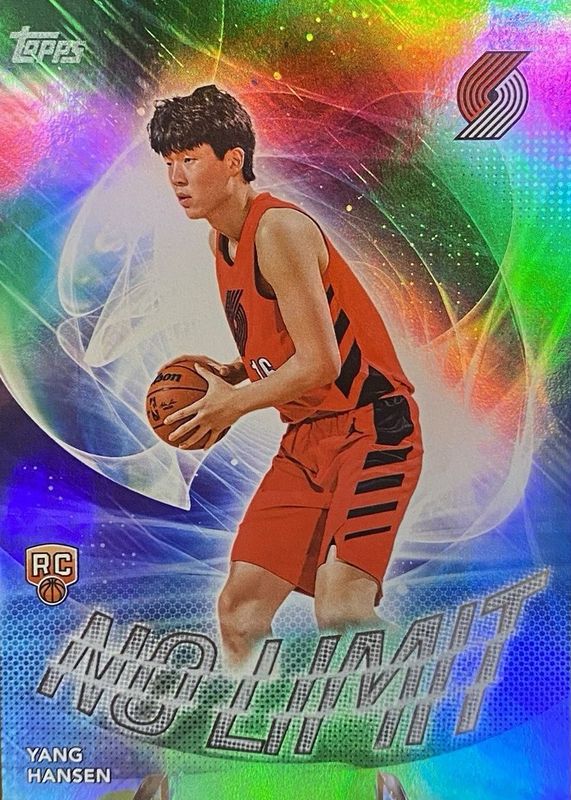 Yang Hansen 2025 Topps #NL-16 No Limit - Rainbow Foilboard Rookie RAW