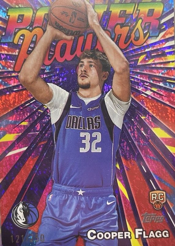 Cooper Flagg 2025 Topps #PP-16 Power Players - Purple Holo Foil /250 Rookie SGC 9.5