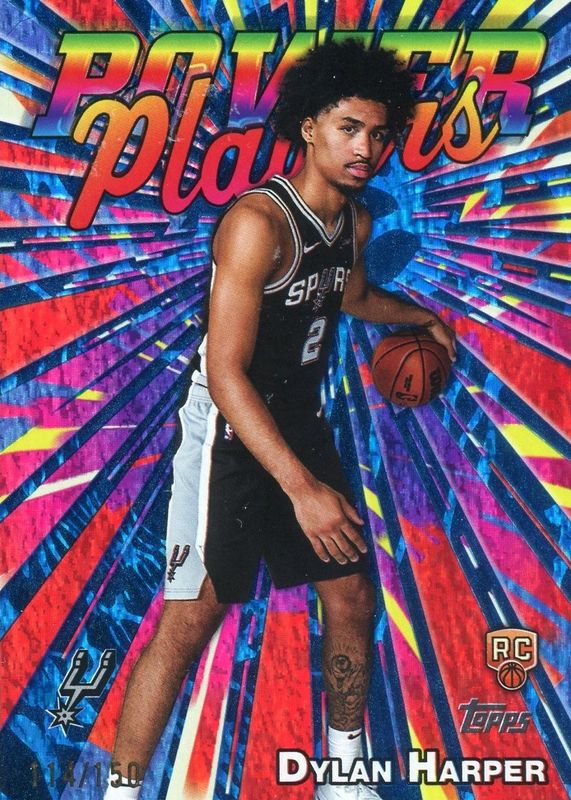 Dylan Harper 2025 Topps #PP-17 Power Players - Blue Holo Foil /150 Rookie RAW