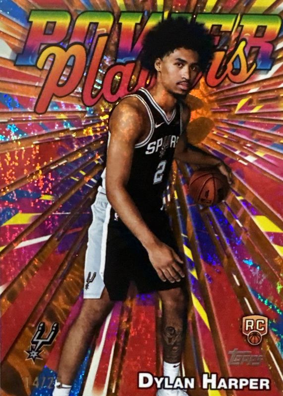 Dylan Harper 2025 Topps #PP-17 Power Players - Orange Holo Foil /25 Rookie RAW