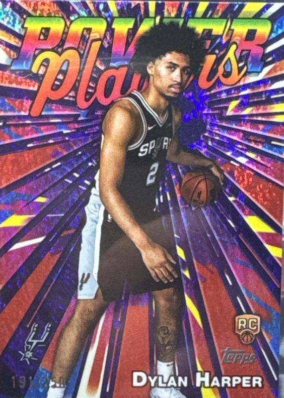 Dylan Harper 2025 Topps #PP-17 Power Players - Purple Holo Foil /250 Rookie RAW