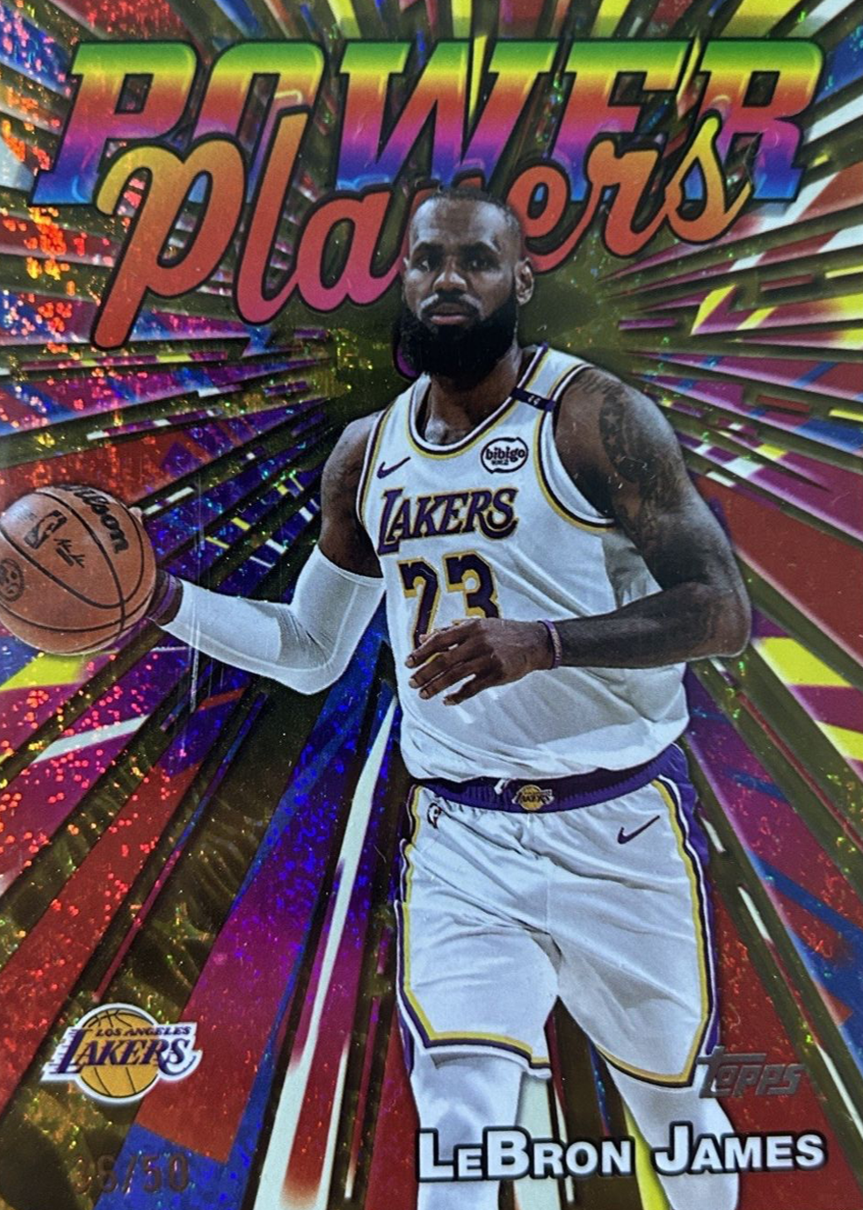 LeBron James 2025 Topps #PP-7 Power Players - Gold Holo Foil /50