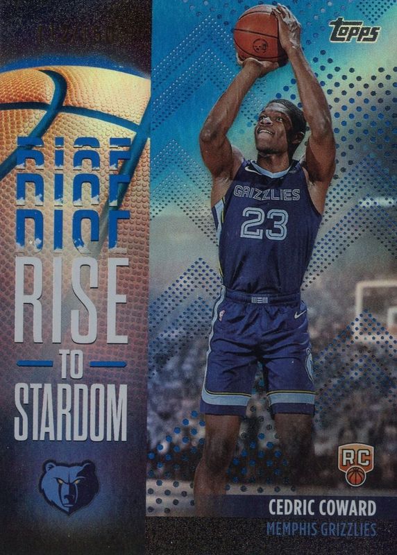 Cedric Coward 2025 Topps #RTS-11 Rise to Stardom - Blue Rainbow /150 Rookie RAW