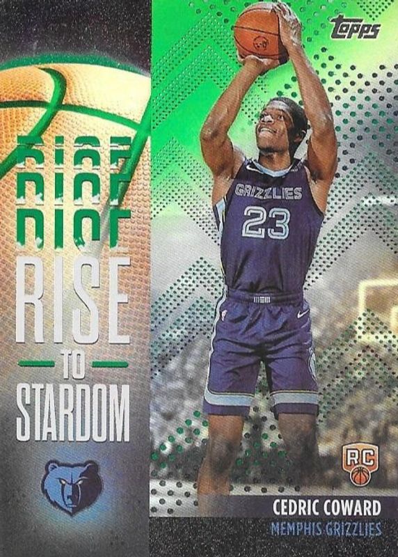Cedric Coward 2025 Topps #RTS-11 Rise to Stardom - Green Rainbow /99 Rookie RAW
