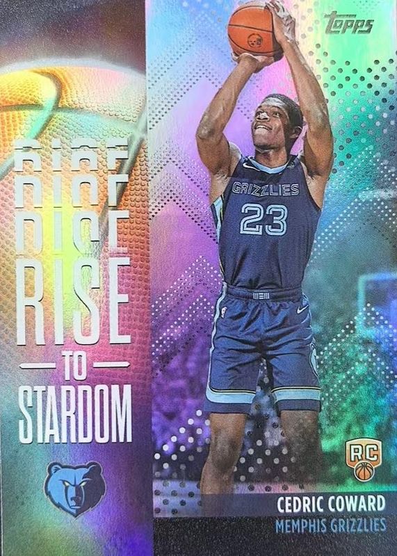 Cedric Coward 2025 Topps #RTS-11 Rise to Stardom - Rainbow Foilboard Rookie RAW