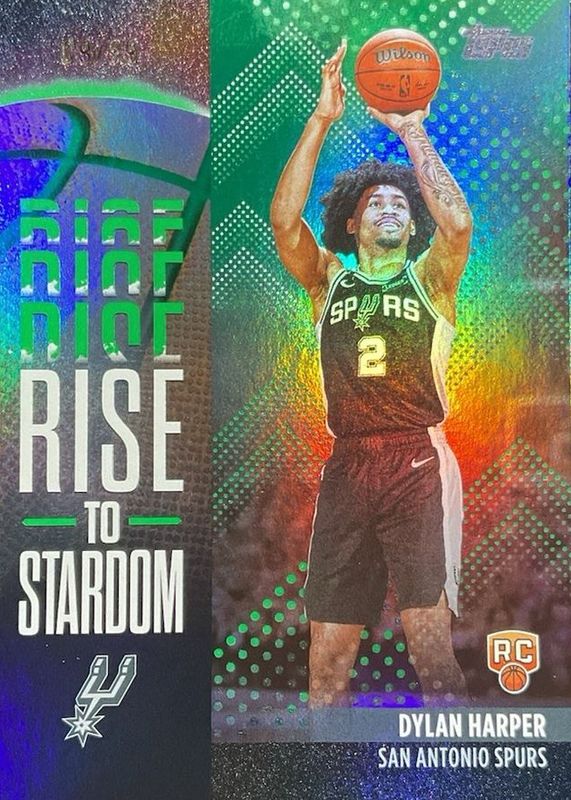 Dylan Harper 2025 Topps #RTS-2 Rise to Stardom - Green Rainbow /99 Rookie RAW