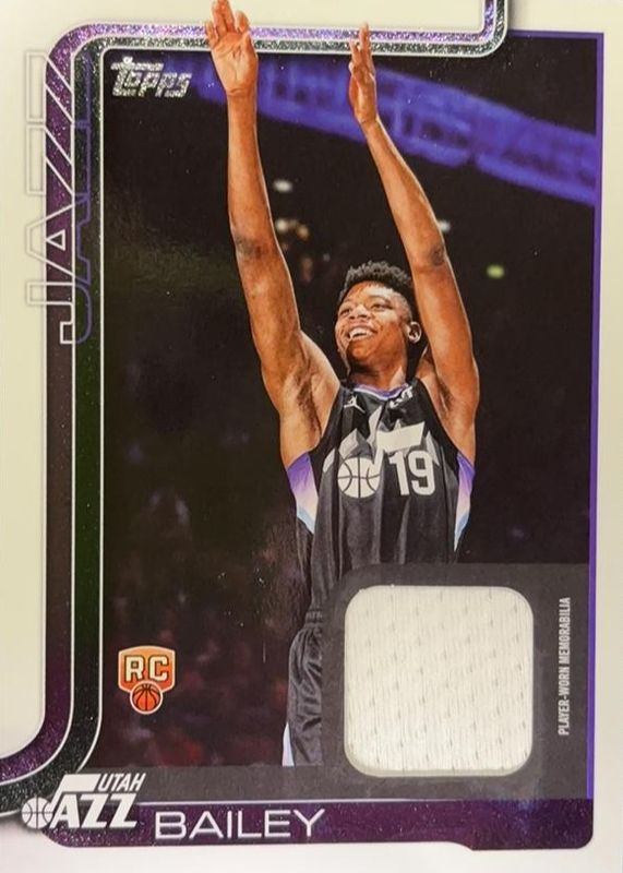 Ace Bailey 2025 Topps #FRO-AB Flagship Real One Relics Rookie RAW