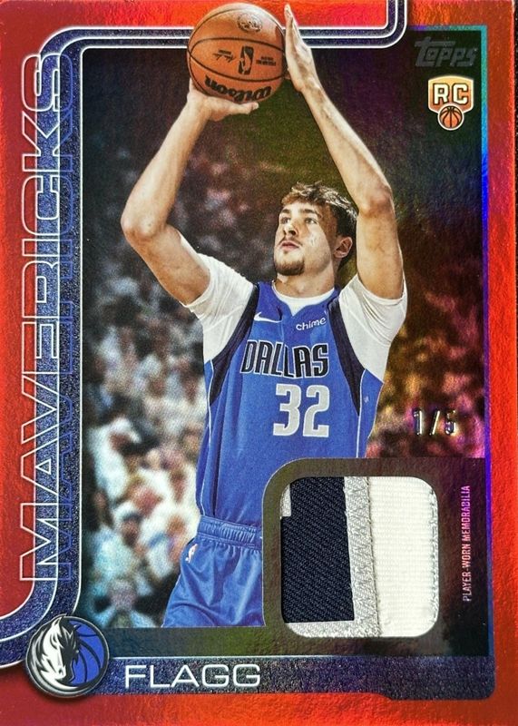2025 Topps #FRO-CF Flagship Real One Relics - Red Rainbow /5