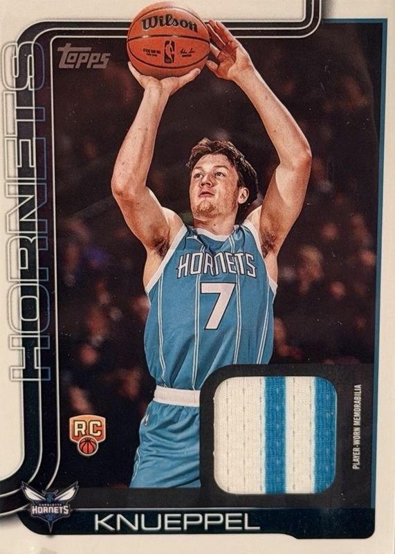 Kon Knueppel 2025 Topps #FRO-KK Flagship Real One Relics Rookie RAW