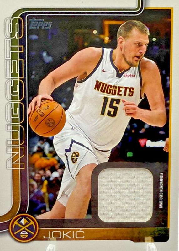 Nikola Jokic 2025 Topps #FRO-NJ Flagship Real One Relics RAW