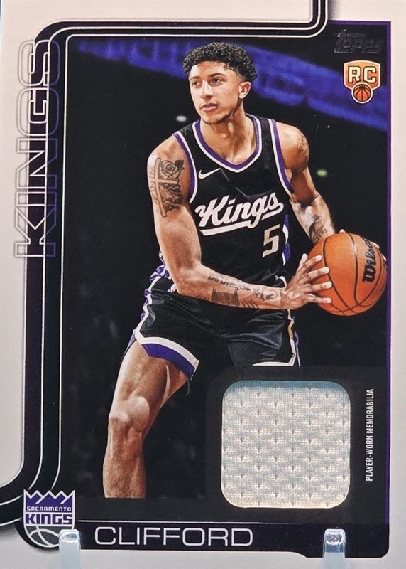 Nique Clifford 2025 Topps #FRO-NC Flagship Real One Relics Rookie RAW