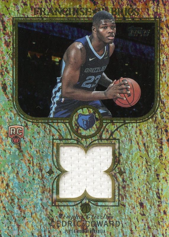 Cedric Coward 2025 Topps #FF-CC Franchise Fabrics - Holo Foil Rookie RAW