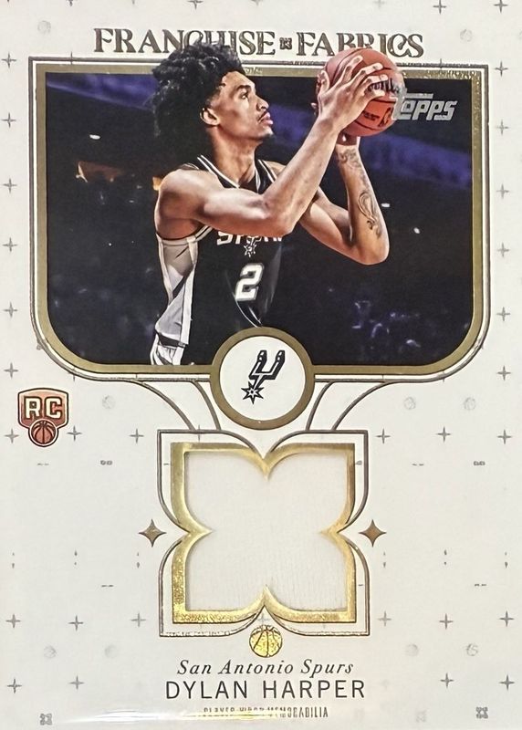 Dylan Harper 2025 Topps #FF-DH Franchise Fabrics Rookie RAW