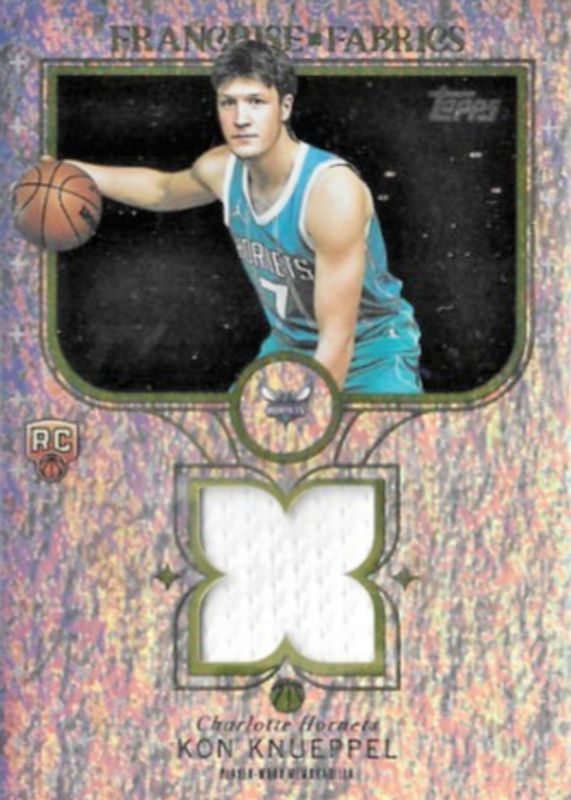 Kon Knueppel 2025 Topps #FF-KK Franchise Fabrics - Holo Foil Rookie RAW