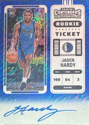 2022 Contenders #145 Rookie Ticket Auto - Premium Blue Shimmer /21