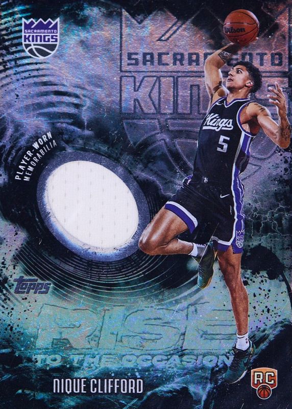 Nique Clifford 2025 Topps #RTO-NC Rise to the Occasion Relics - Rainbow Foilboard Rookie RAW
