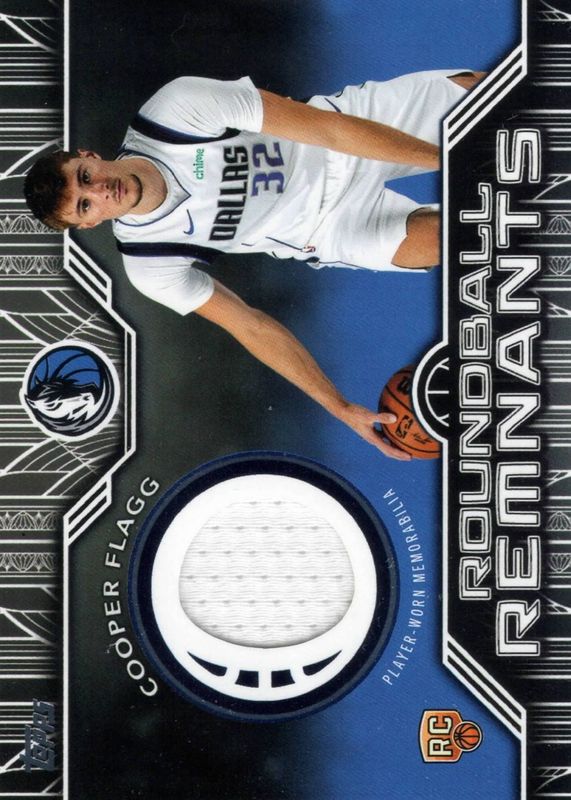 Cooper Flagg 2025 Topps #RRR-CF Rookie Roundball Remnants RAW