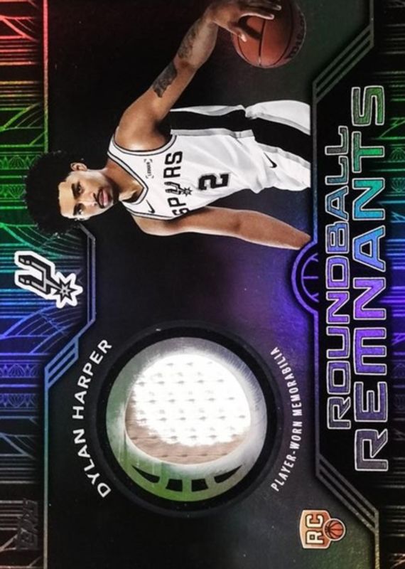 Dylan Harper 2025 Topps #RRR-DH Rookie Roundball Remnants - Rainbow Foilboard RAW