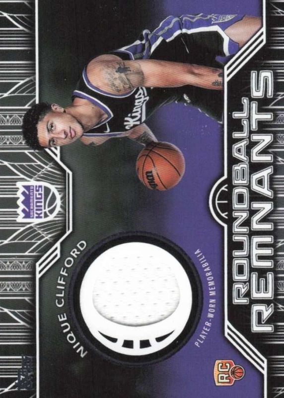 Nique Clifford 2025 Topps #RRR-NC Rookie Roundball Remnants RAW