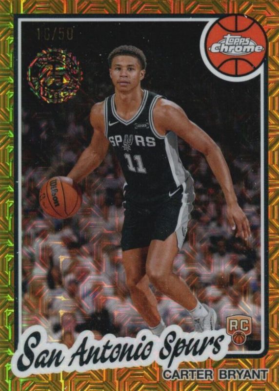 Carter Bryant 2025 Topps Silver Pack #TC-CY 1980-81 Topps Chrome - Gold Refractor /50 Rookie RAW