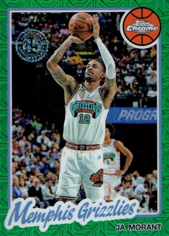 Ja Morant 2025 Topps Silver Pack #TC-JMA 1980-81 Topps Chrome - Green Refractor /99 RAW