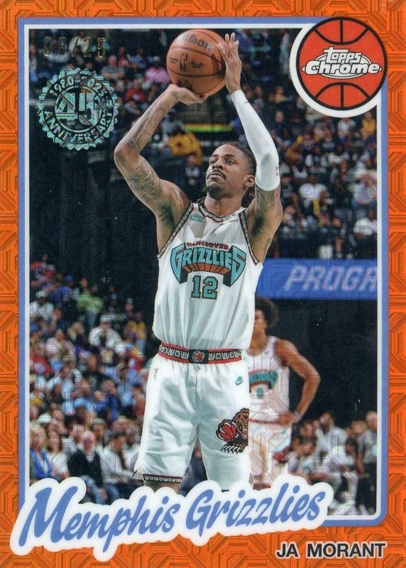 Ja Morant 2025 Topps Silver Pack #TC-JMA 1980-81 Topps Chrome - Orange Refractor /25 RAW