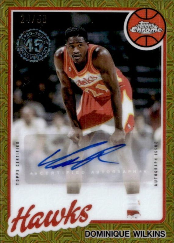 2025 Topps Silver Pack #80CA2-DW 1980-81 Topps Chrome Autographs - Gold Refractor /50