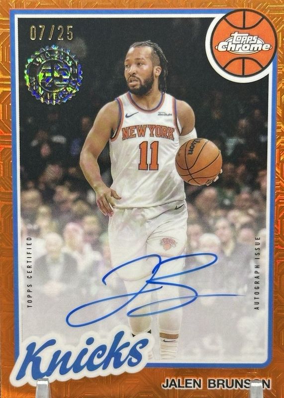 Jalen Brunson 2025 Topps Silver Pack #80CA2-JB 1980-81 Topps