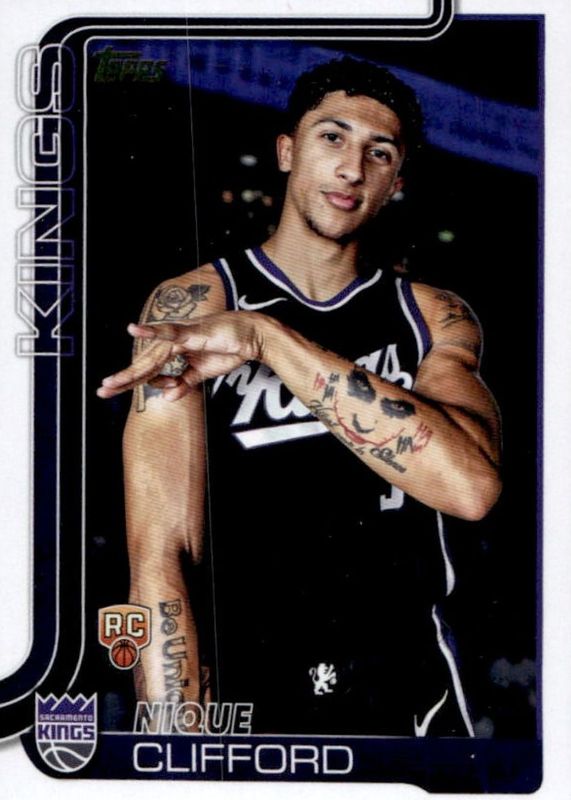 Nique Clifford 2025 Topps #224 Golden Mirror Image Variation /(SSP) Rookie RAW