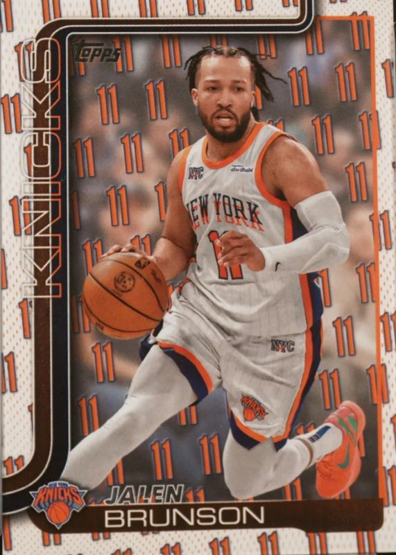 Jalen Brunson 2025 Topps #14 Player Number Variation (/11) Price
