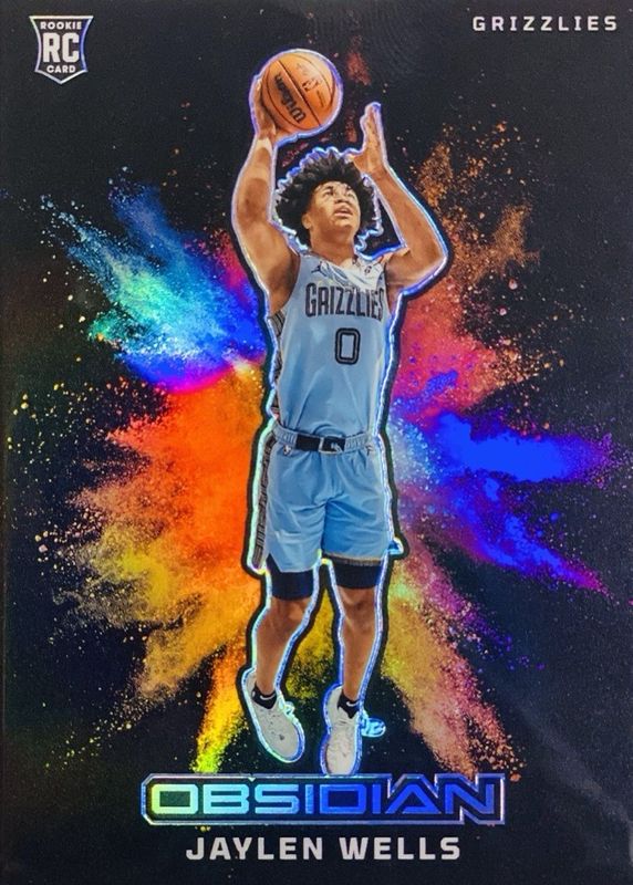 Jaylen Wells 2024 Obsidian #17 Black Color Blast /(SSP) Rookie RAW