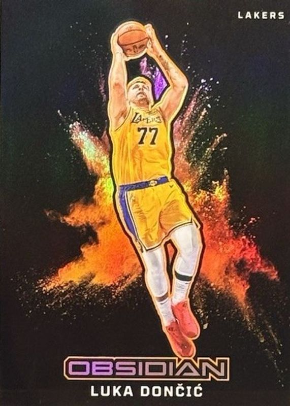 Luka Doncic 2024 Obsidian #7 Black Color Blast /(SSP) RAW
