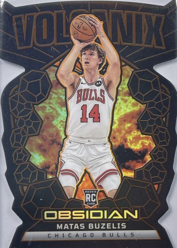 Matas Buzelis 2024 Obsidian #14 Volcanix /(SSP) Rookie RAW