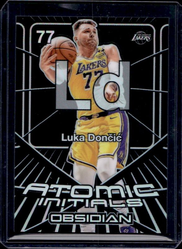 Luka Doncic 2024 Obsidian #7 Atomic Initials /125 RAW