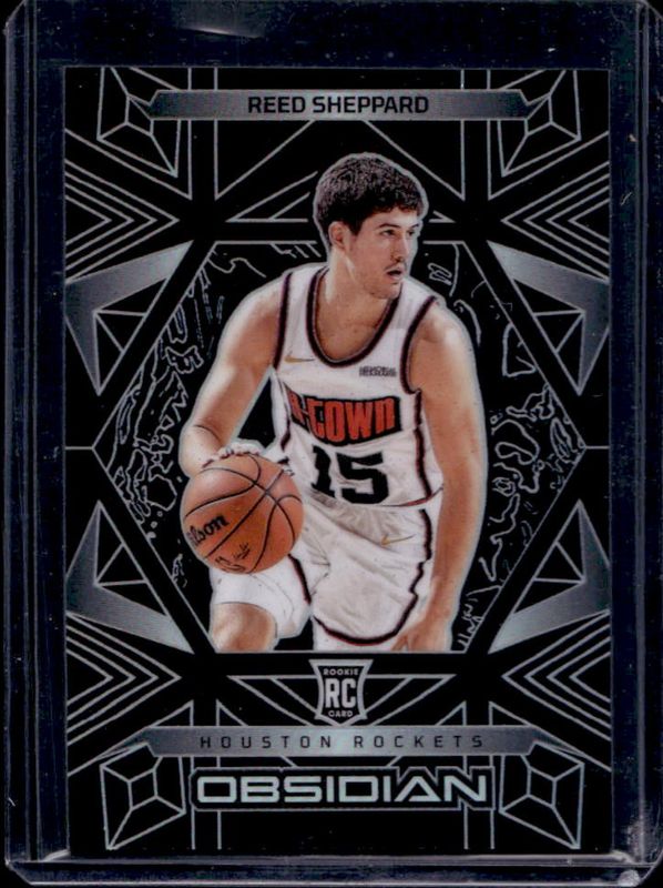 Reed Sheppard 2024 Obsidian #160 Base Rookie RAW
