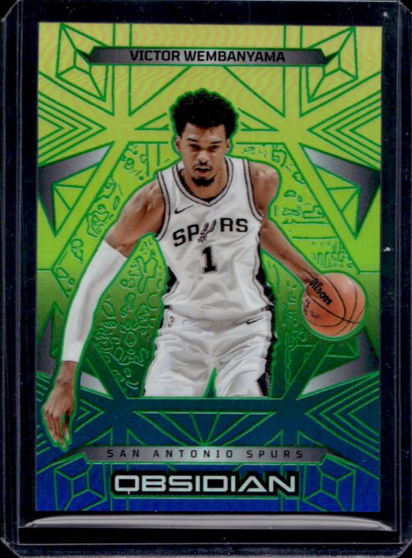 Victor Wembanyama 2024 Obsidian #59 Electric Etch Caldera RAW