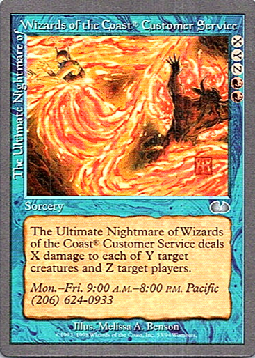 The Ultimate Nightmare of Wizard of the Coast Customer Service Magic ...