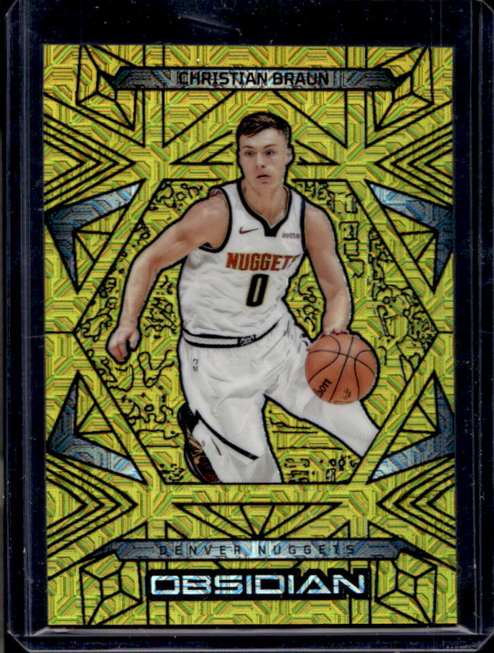 Christian Braun 2024 Obsidian #4 Electric Etch Gold Flood /10