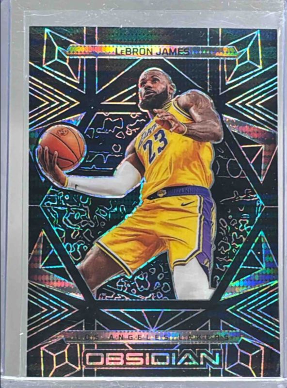 LeBron James 2024 Obsidian #39 Electric Etch Pink Pulsar RAW