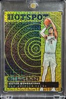 Victor Wembanyama 2024 Obsidian #8 Hotspot - Electric Etch Gold