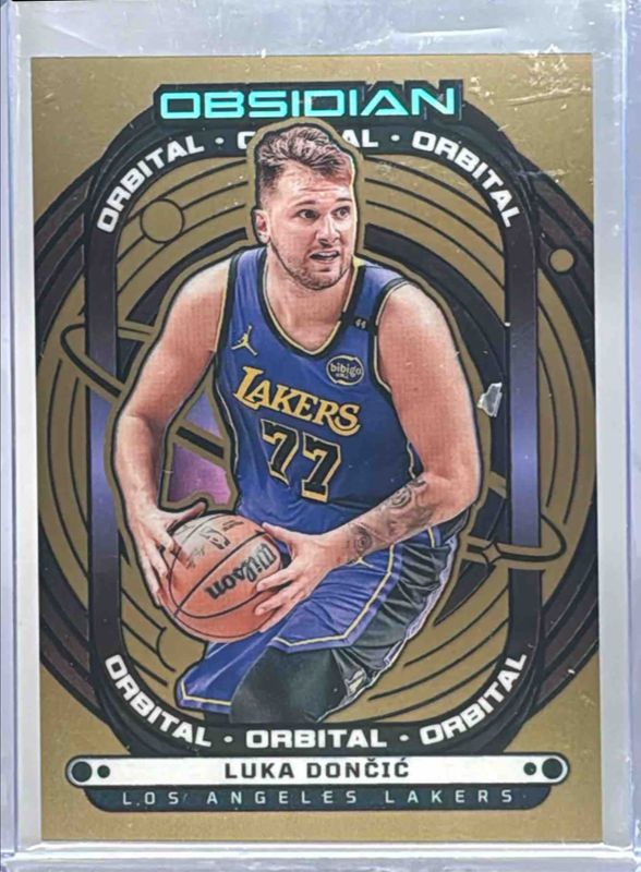 Luka Doncic 2024 Obsidian #14 Orbital - Electric Etch Bronze Flood /60 RAW