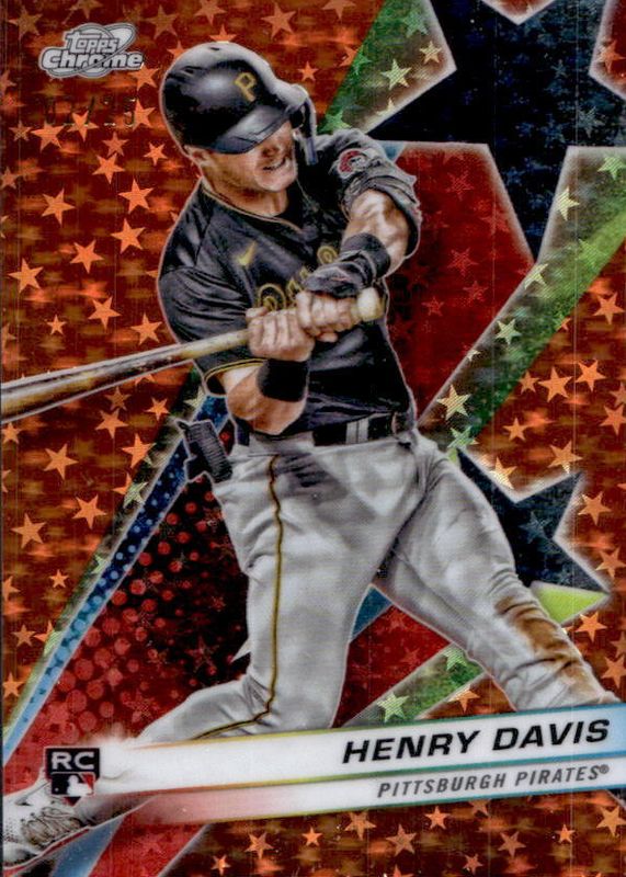 Henry Davis 2024 Topps Chrome Cosmic #SF-18 Starfractor - Orange Galactic Refractor /25 Rookie PSA 10