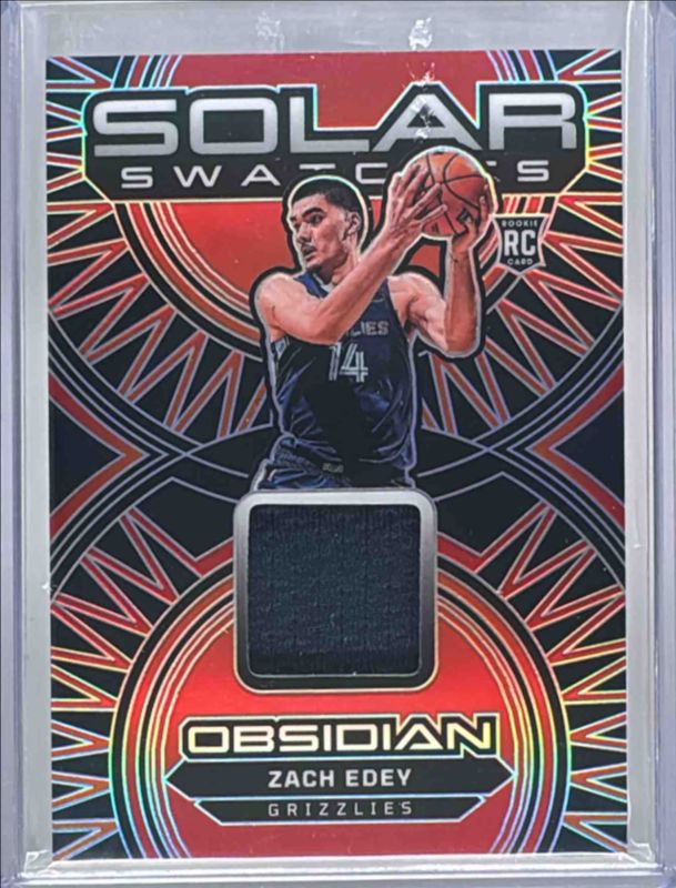 Zach Edey 2024 Obsidian #37 Solar Swatches Rookie RAW