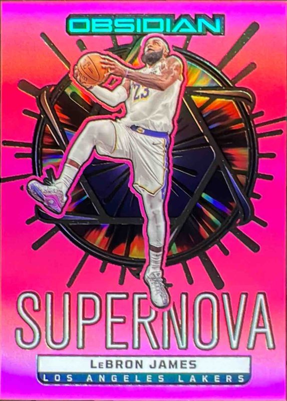 LeBron James 2024 Obsidian #3 Supernova - Electric Etch Pink Flood /49 RAW