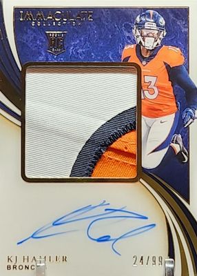 2020 Immaculate #PPR-KJH Premium Patch Rookie Autographs (/99)