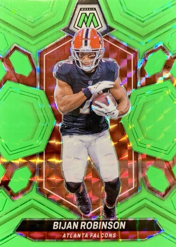 Bijan Robinson 2024 Mosaic #9 Green Fluorescent /10 RAW