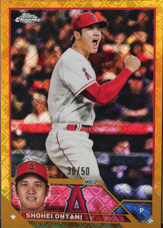Shohei Ohtani 2023 Topps Chrome Logofractor Edition #17 Gold /50