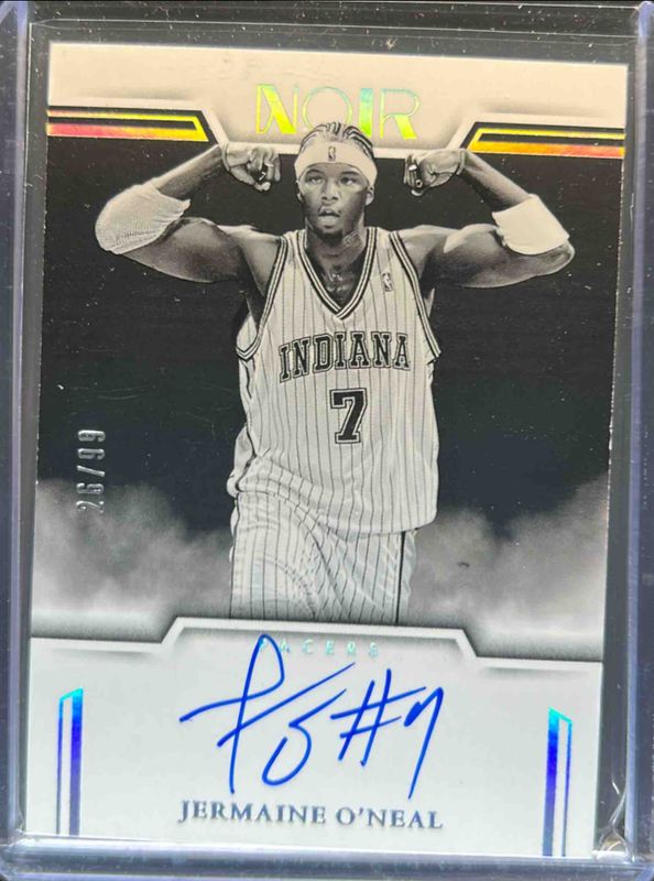 Jermaine O'Neal 2024 Noir #4 Auto Noir Black & White /99 RAW